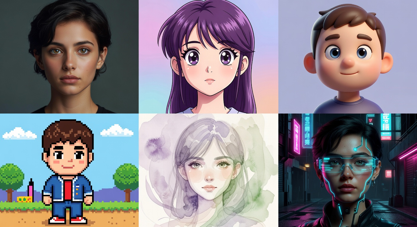 AI generated avatar styles